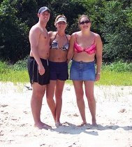 Tim, Heather, and I on the beach
