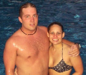 Wes and Tiffany in the pool