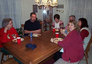 Christmas dinner at Virgil and Marcia's